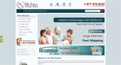 Desktop Screenshot of airfilterexpress.com